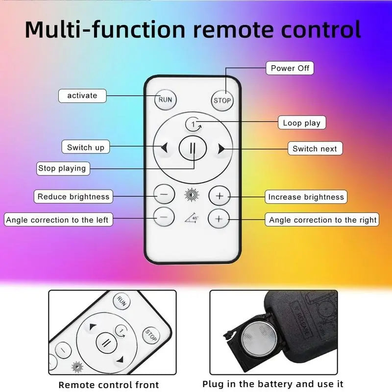 3D Hologram Fan,3D Hologram Projection Light Two Blades 42Cm User-Friendly Plug and Play Holographic Advertising Show LED Lights, Easy Wall Mount Decorations for Holiday Gift — image 5
