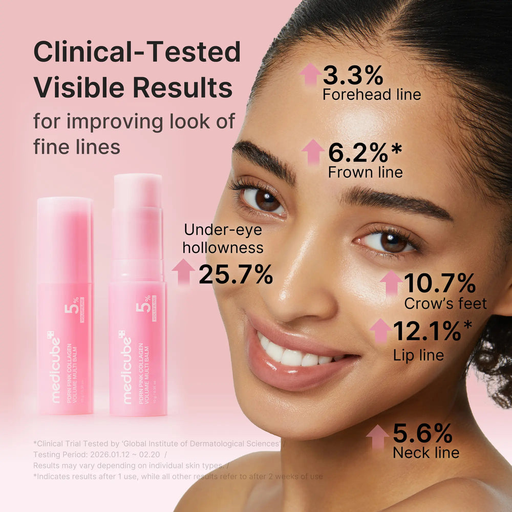 [Medicube] PDRN Pink Collagen Volume Multi Balm | All in One Volufiline, PDRN, NAD Stick for Youthful-Looking, Helping Look of Fine Lines, Firming Care, Anti-Aging Care | for Under-Eyes, Neck, Forehead, Smile Lines, Lip Care | Korean Skincare — image 7