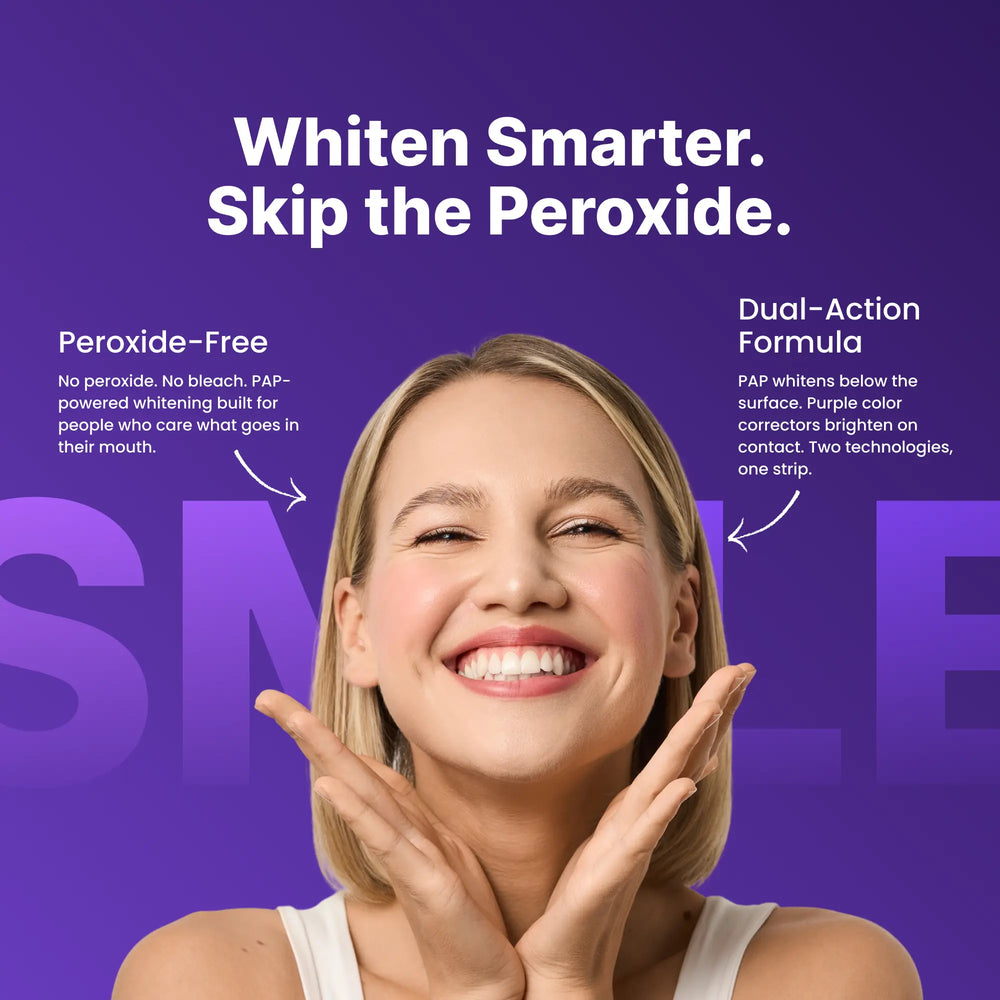 DRDENT Purple Teeth Whitening Strips - 7/21 Whitening Sessions - Non Sensitive Teeth Whitening - Peroxide-Free — image 6