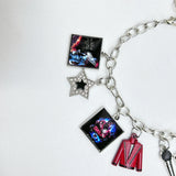 Music Inspired Michael Jackson Charm Bracelet, Vintage Link Chain Bracelet with Microphone, Jacket & Album Charms, Unisex Fan Gift, Back to School — image 7
