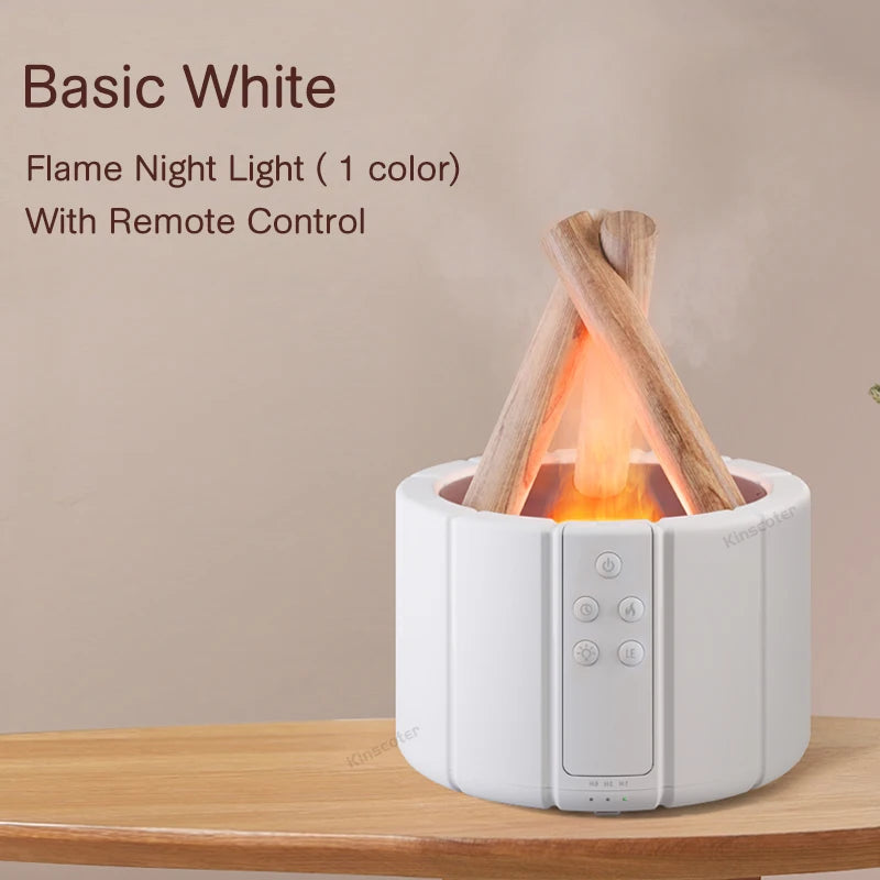 KINSCOTER Simulated Flame Aroma Diffuser Bonfire Air Humidifier Ultrasonic Cool Mist Maker Fogger LED Essential Oil Lamp Difusor — image 10