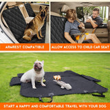 Dog Car Seat Cover, Back Seat Cover for Dogs Pet Car Seat Protector | Waterproof Rear Seat Cover Durable Car Seat Cover, Fits Middle Armrest for Most Cars Suvs Trucks (53” Width)- Black — image 6