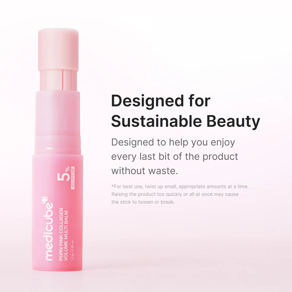 [Medicube] PDRN Pink Collagen Volume Multi Balm | All in One Volufiline, PDRN, NAD Stick for Youthful-Looking, Helping Look of Fine Lines, Firming Care, Anti-Aging Care | for Under-Eyes, Neck, Forehead, Smile Lines, Lip Care | Korean Skincare — image 8