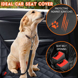 Dog Car Seat Cover, Back Seat Cover for Dogs Pet Car Seat Protector | Waterproof Rear Seat Cover Durable Car Seat Cover, Fits Middle Armrest for Most Cars Suvs Trucks (53” Width)- Black — image 5