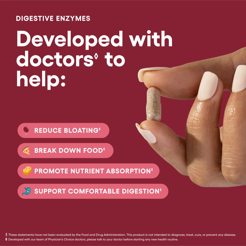 Physician'S Choice Digestive Enzymes - Bloating & Mealtime Discomfort Support with Probiotics + Prebiotics for Digestion & Gut Health — image 4