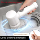 Electric Spin Scrubber Cordless Spin Scrubber with 5 Replaceable Brush Heads Electric Cleaning Brush Cleaning Tools — image 2