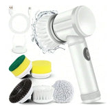 Electric Spin Scrubber Cordless Spin Scrubber with 5 Replaceable Brush Heads Electric Cleaning Brush Cleaning Tools — image 1