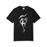 Ghostface Smoke Face T-Shirt , Comfort Colors Tee, Horror Mask Graphic, Spooky Halloween Tee — image 1